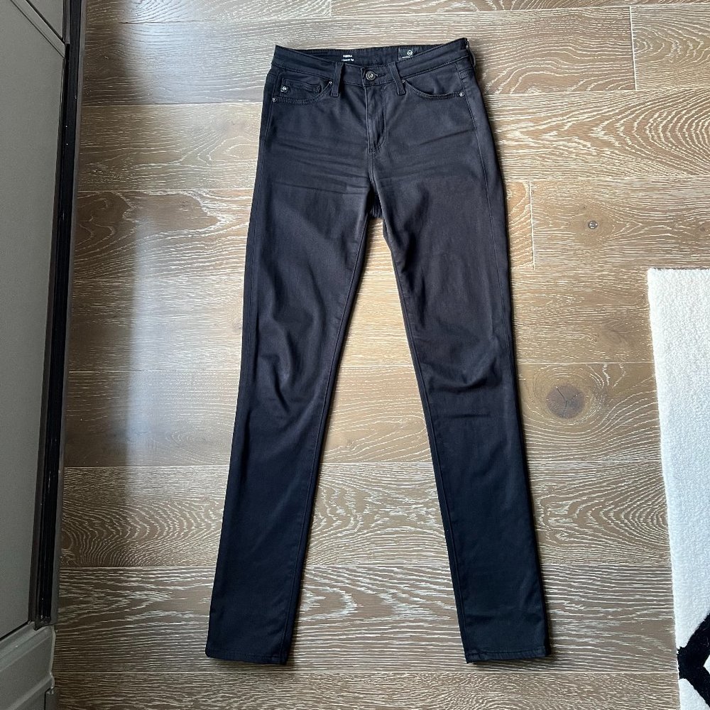 AG Adriano Goldschmied Prima Cigarette Leg Jeans — Black Skinny, Size 24R
